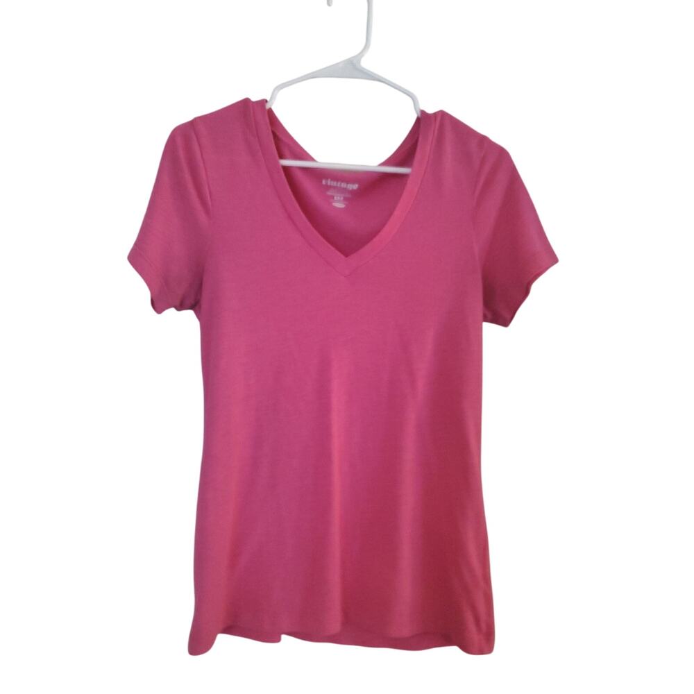 Old Navy Pink Vintage Style Short Sleeve Shirt Size Small